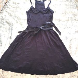 Zara FRF Collection Racerback Mini Black Dress S